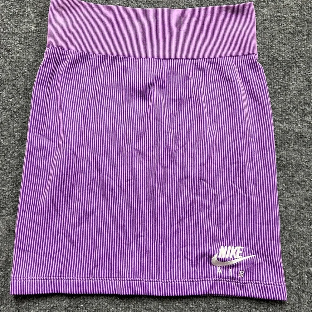 Nike Skirt Womens Size XS Purple Ribbed Striped Nike Air Athletic Mini Skirt